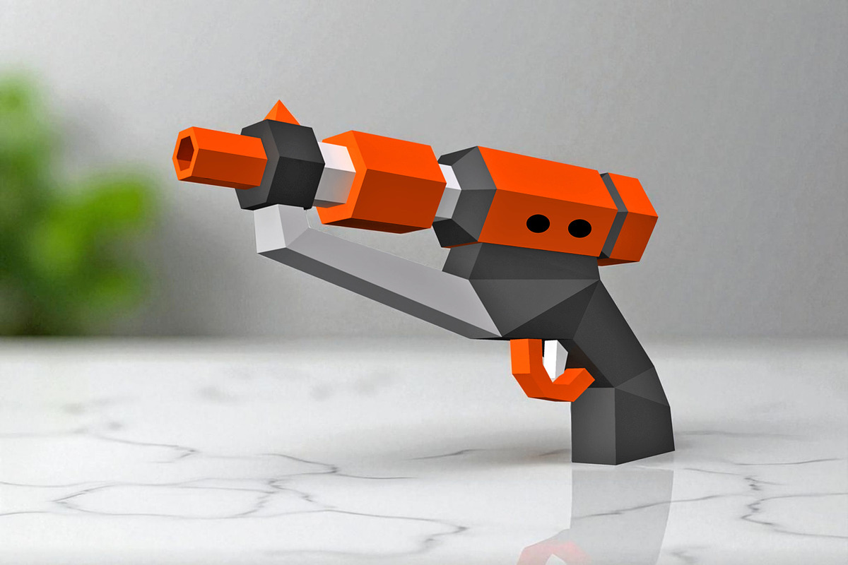 Sci fi gun - 3d papercraft, a Templates & Theme by PAPER amaze ...