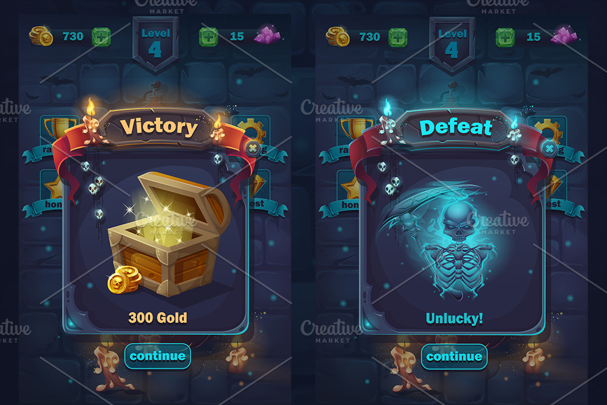 Monster Battle GUI, a Texture Illustration by Nearbirds (Photo 4 of 5)