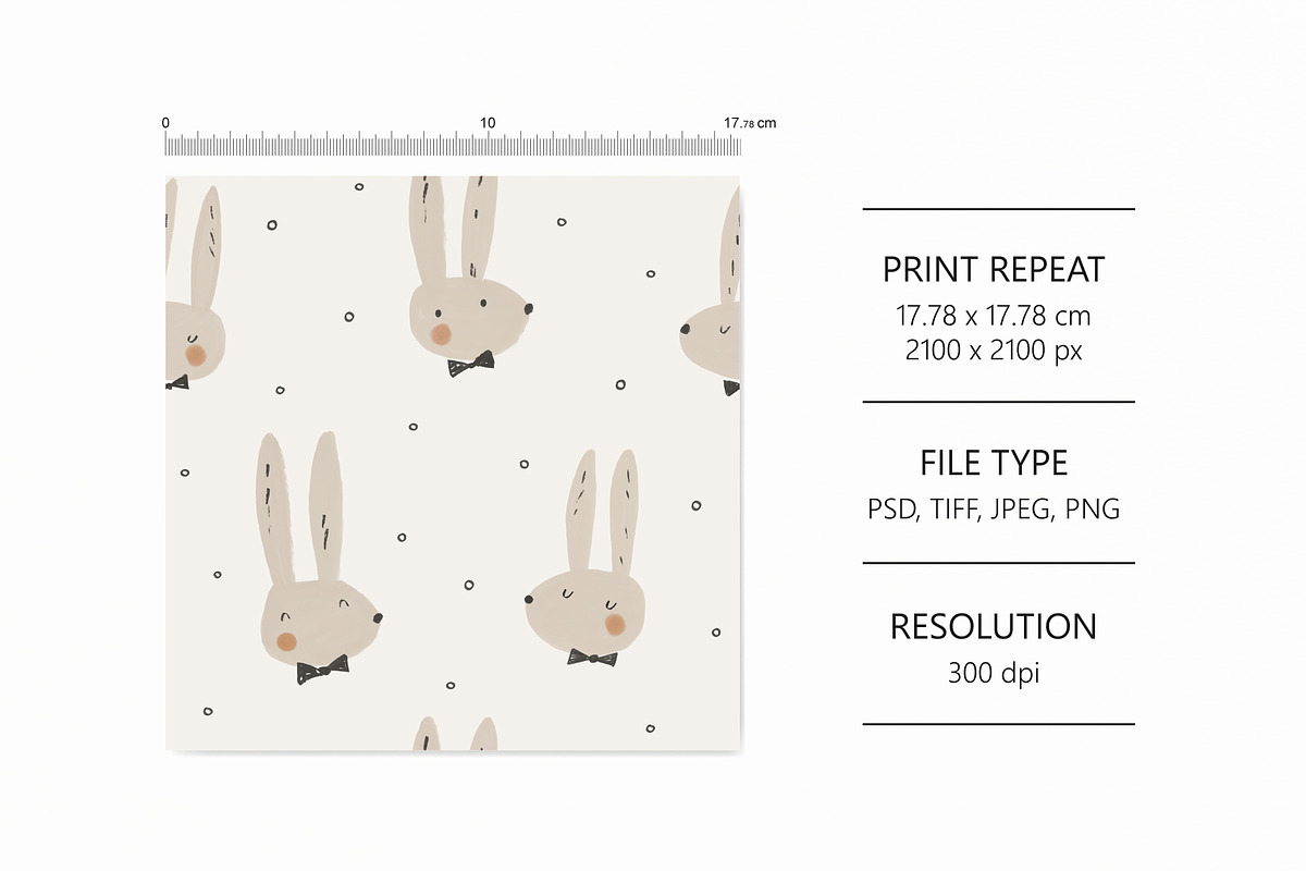 Mr. Rabbit, a Pattern Graphic by Olena Kuznietsova (Photo 2 of 11)