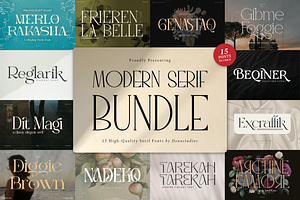 90% OFF! Modern Serif Font Bundle