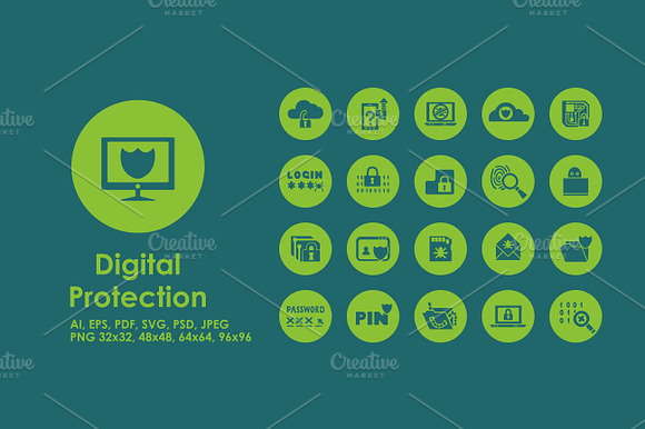 Digital Protection Icons
