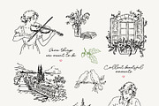 THE POET'S MUSE: Line Art Collection, a Decorative Illustration by long summer (Thumbnail 3 of 13)