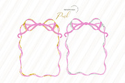Pink Coquette Bow Frames Clipart, an Illustration by Sunflower Day Love (Thumbnail 3 of 3)