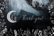 Mystical linocut boho. Celestial set, a Background Graphic by KomannaArt (Thumbnail 12 of 12)