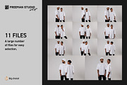 T-Shirt Mock-Up Set, a Shirt Mockup by Freeman Studio (Thumbnail 2 of 14)