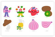 Healthy Foods, a Food Illustration by monkik (Thumbnail 6 of 14)