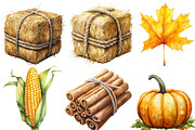 Watercolor Autumn  Harvest, an Illustration by Designworld (Thumbnail 2 of 6)
