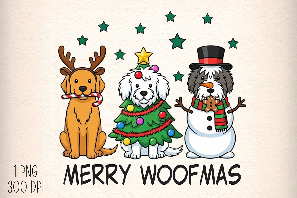 Cute Christmas Dog Lover Sublimation, an Illustration by Daily.Designs (Photo 1 of 5)