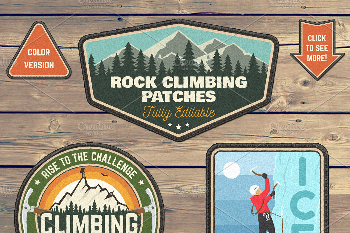 Outdoor Adventure Patches/Badges, a Branding & Logo Template by sivVector (Photo 7 of 8)