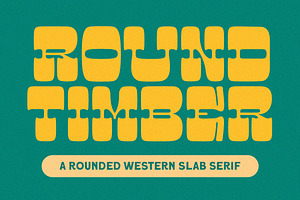 Round Timber Cowboy Display Font, a Slab Serif Font by Letterhend Studio