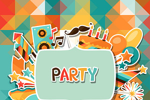 Party backgrounds., an Invitation Template by incomible