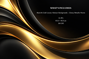 Black & Gold Abstract Backgrounds, a Background Graphic by MarisoArt (Thumbnail 2 of 5)