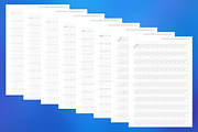 Basic strokes of lowercase letters, a Stationery Template by Good Worksheets (Thumbnail 1 of 2)