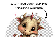 Whimsical Valentine Day Girl Clipart, an Illustration by one-touch (Thumbnail 8 of 16)