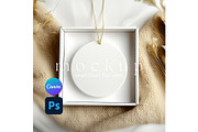 Ceramic Ornament Mockup, a Merchandise Mockup by EmpaviMockups (Thumbnail 1 of 6)