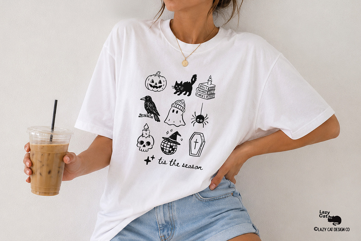 Halloween Hand-Drawn Doodles, an Object Graphic by Lazy Cat (Photo 4 of 7)
