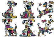 Colorful Patchwork Dog Clipart, an Illustration by Pixels.Craft (Thumbnail 6 of 6)