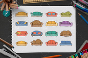 Set of sofa design, Comfortable sofa, a Graphic by Allmostudio (Thumbnail 2 of 4)