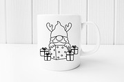 Gnomes Christmas Outline Clipart, a Decorative Illustration by Noey smiley (Thumbnail 4 of 6)