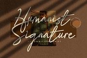 Humanist Signature, a Script Font by Wildan Type (Thumbnail 1 of 6)