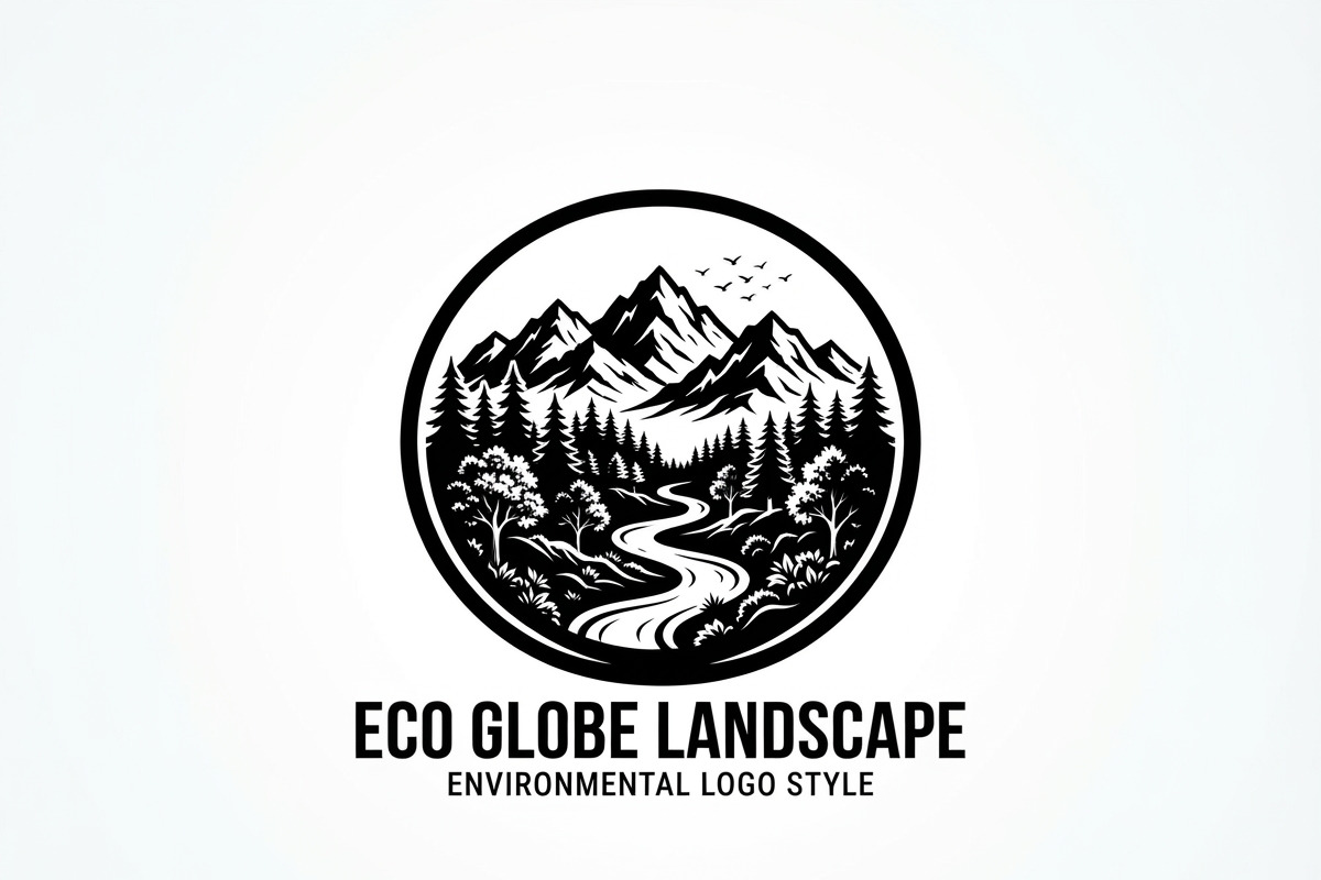 60 Eco Globe Landscape Silhouette, a Technology Illustration by Amazin_art (Photo 10 of 25)