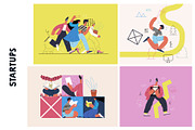 Startups flat vector illustrations, a Templates & Theme by Grivina's shop (Thumbnail 21 of 45)
