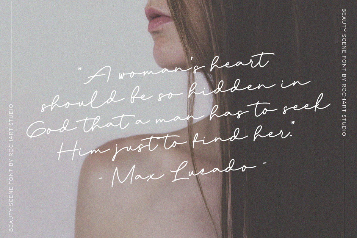 Beauty Scene || Signature Font, a Script Font by Rochart (Photo 3 of 8)