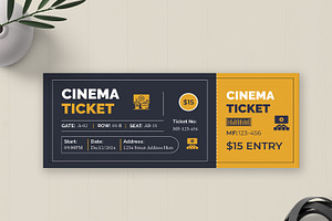 Cinema Event Ticket Design Template