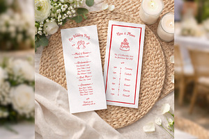 Wedding Program Canva bd002, a Card Template by TyphoonStudio