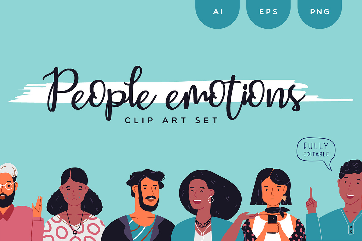 People Emotions Set, a Person Illustration by Dedraw Studio (Photo 1 of 4)