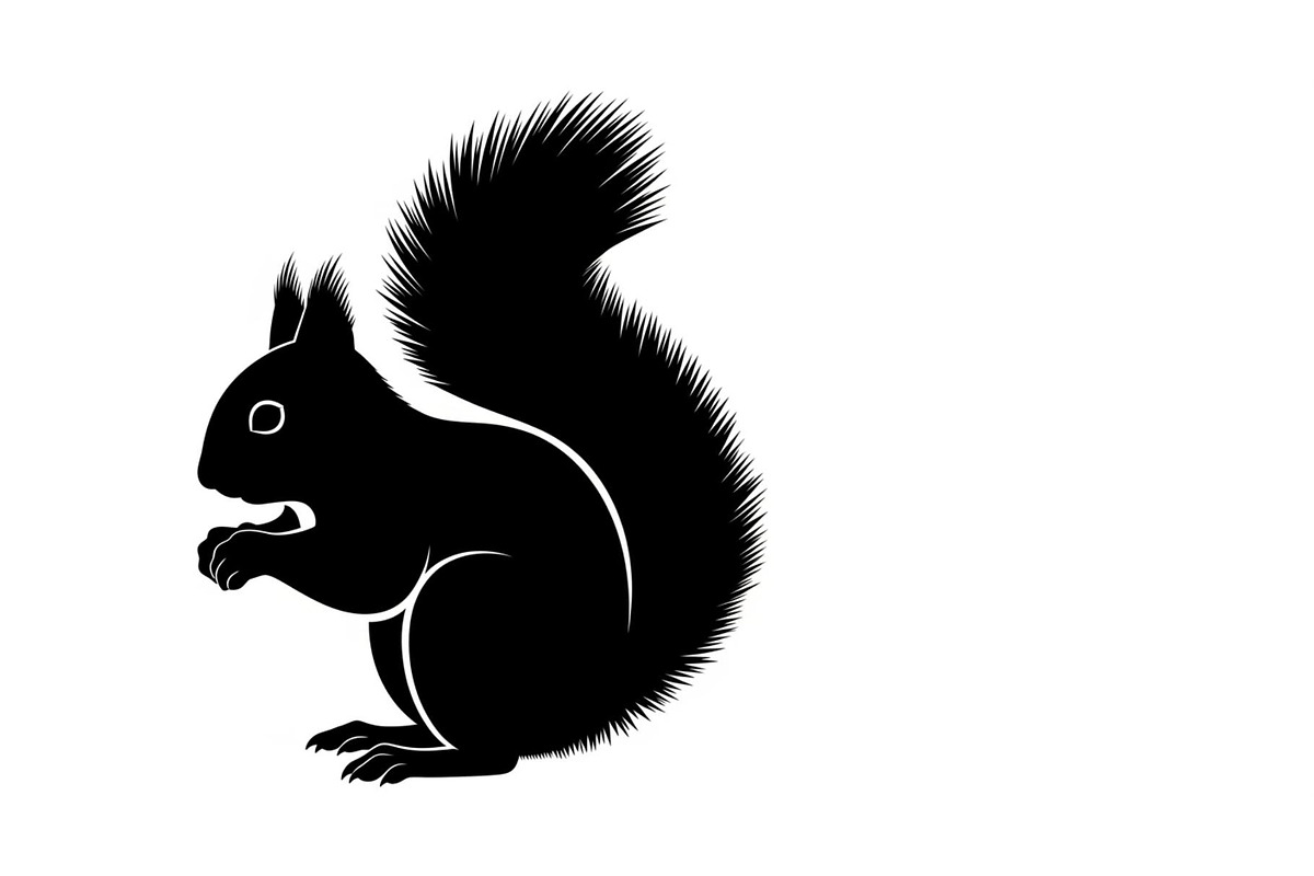 Squirrel Silhouette Vector Bundle, an Illustration by yasushie (Photo 17 of 48)