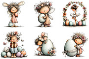 Whimsical Easter Fairy Clipart, an Illustration by Sublimation Artist (Thumbnail 4 of 7)