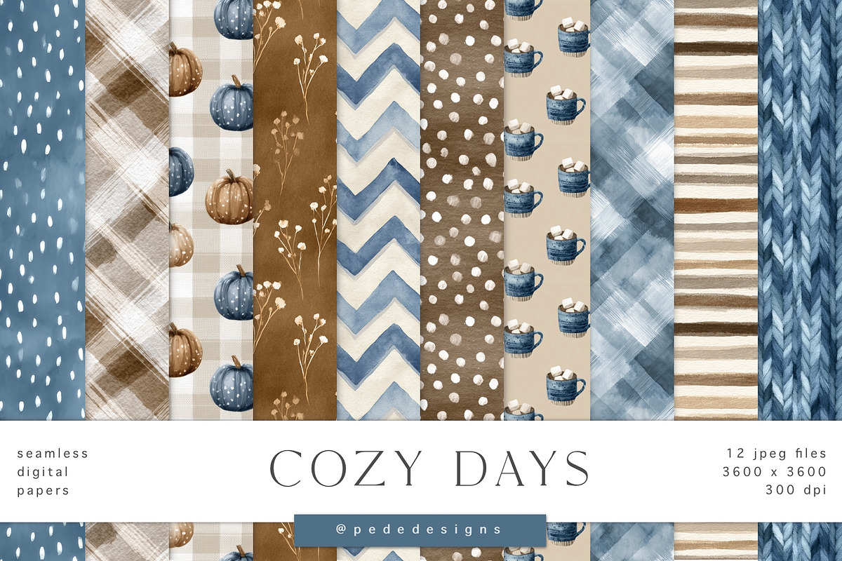 Cozy Days Collection, a Seasonal Illustration by PeDe Designs (Photo 18 of 31)