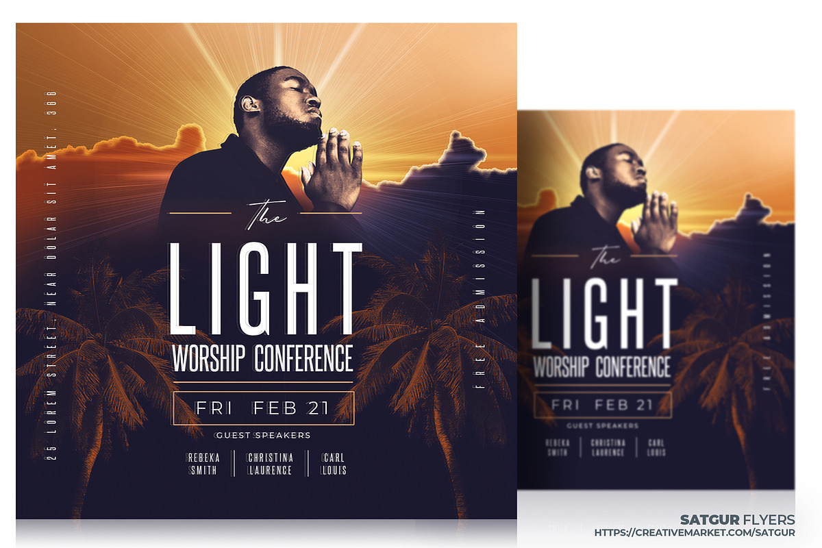 Church Flyer Template - PSD, a Flyer Template by Satgur Graphic Design (Photo 1 of 4)