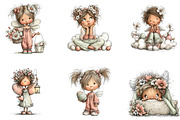 Whimsical Easter Angels Clipart, an Illustration by CreationArt (Thumbnail 4 of 7)
