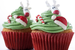 Christmas cupcake with christmas decoration, a Food & Drink Photo by etorres69