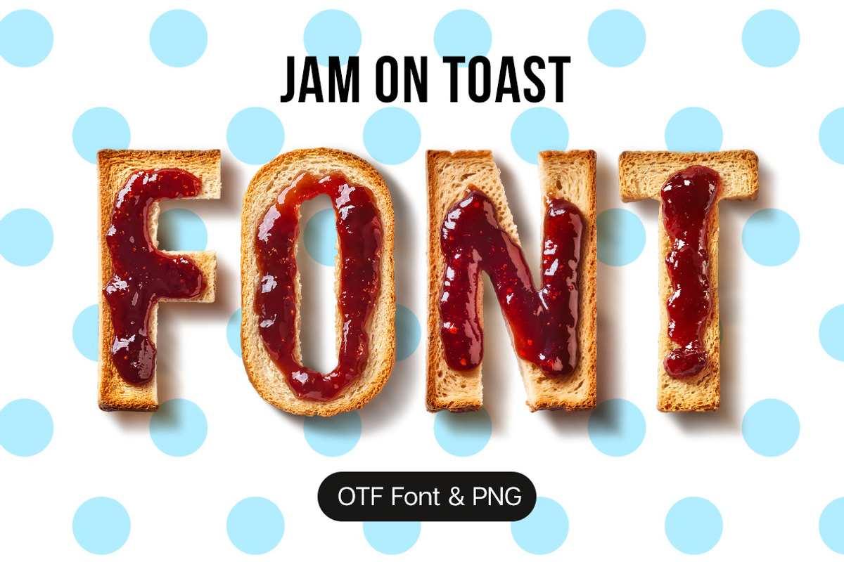 Jam on Toast Font, a Sans Serif Font by Handmadefont