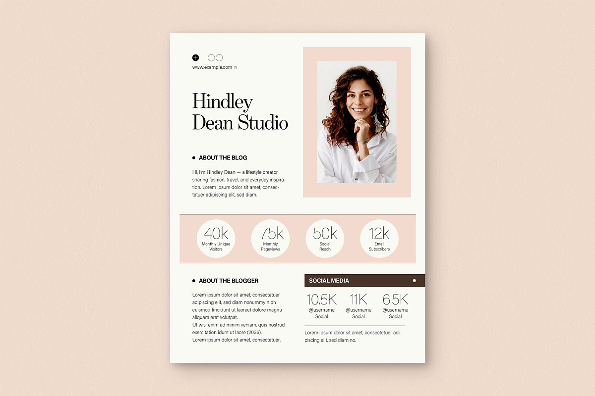Media Kit Template, a Social Media Template by BrandPacks (Photo 2 of 5)
