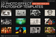 12 Photo Effect Templates, a Layer Style Add-On by iDoodle Studio (Thumbnail 1 of 6)