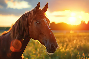 Beautiful horse on green field, an Animal Photo by AlyaAnd