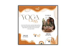 Editable Yoga Flyer Design Template, a Flyer Template by YUDesignStore