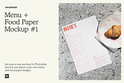 Menu + Food Paper Mockup #1, a Packaging Mockup by mockstar (Thumbnail 1 of 6)