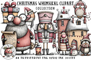 Christmas Whimsical Clipart, an Illustration by OK Design (Thumbnail 1 of 6)