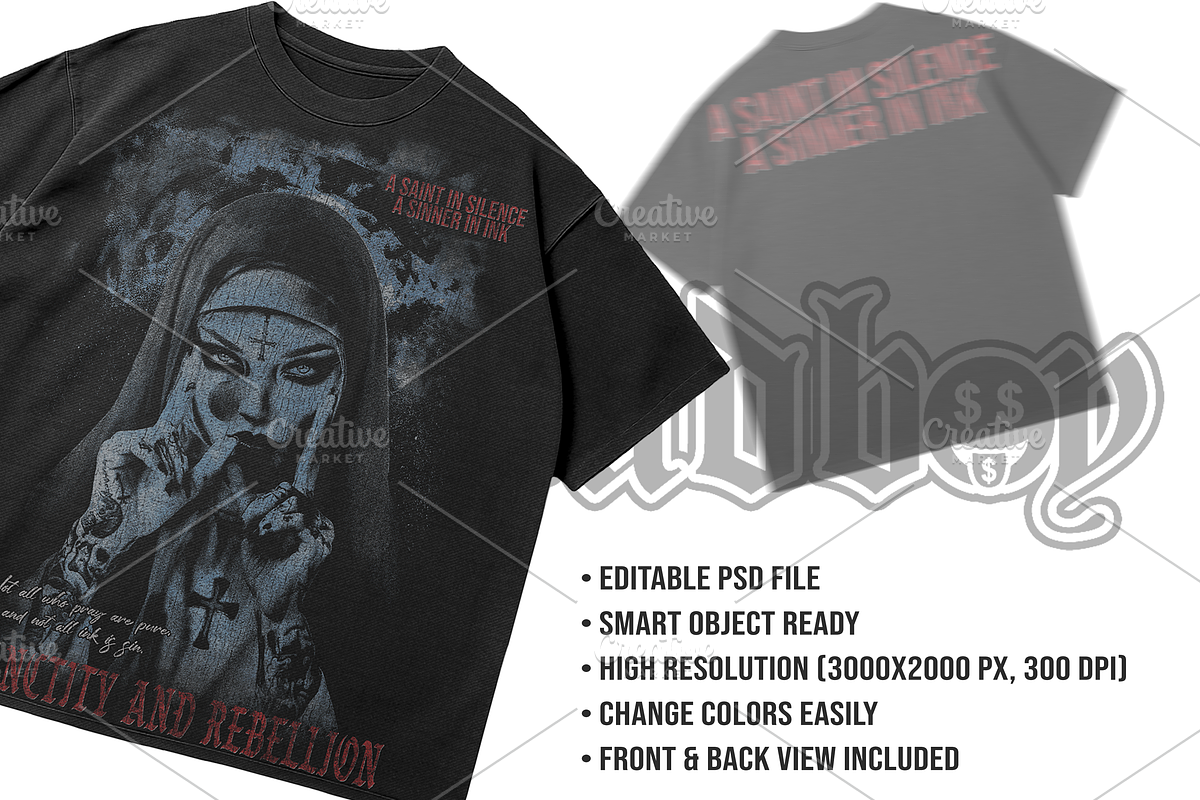 Premium Tee Mockup Editable Psd, a Shirt Mockup by std.badboy (Photo 3 of 4)