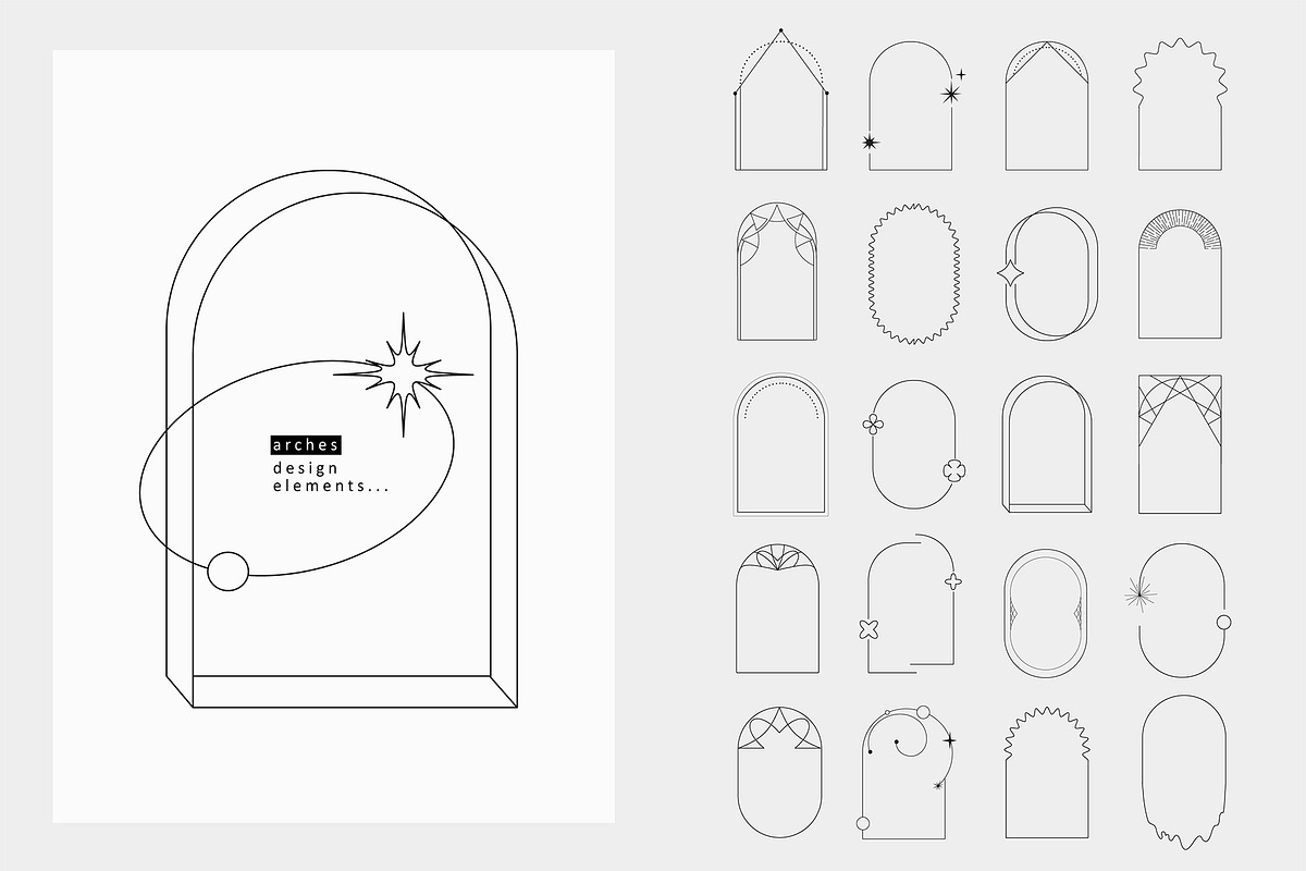 Abstract geometric elements, a Decorative Illustration by Merfin (Photo 5 of 10)