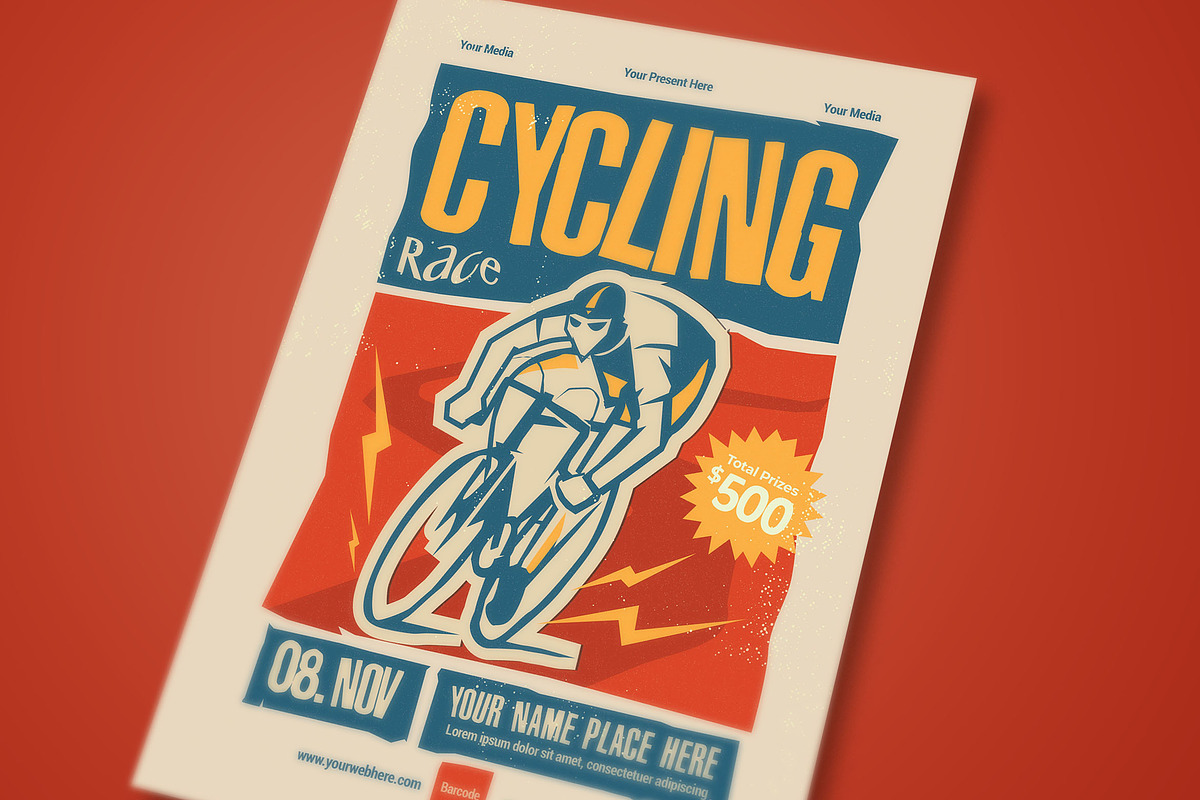 Cycling Race Flyer, a Flyer Template by megarez (Photo 3 of 3)