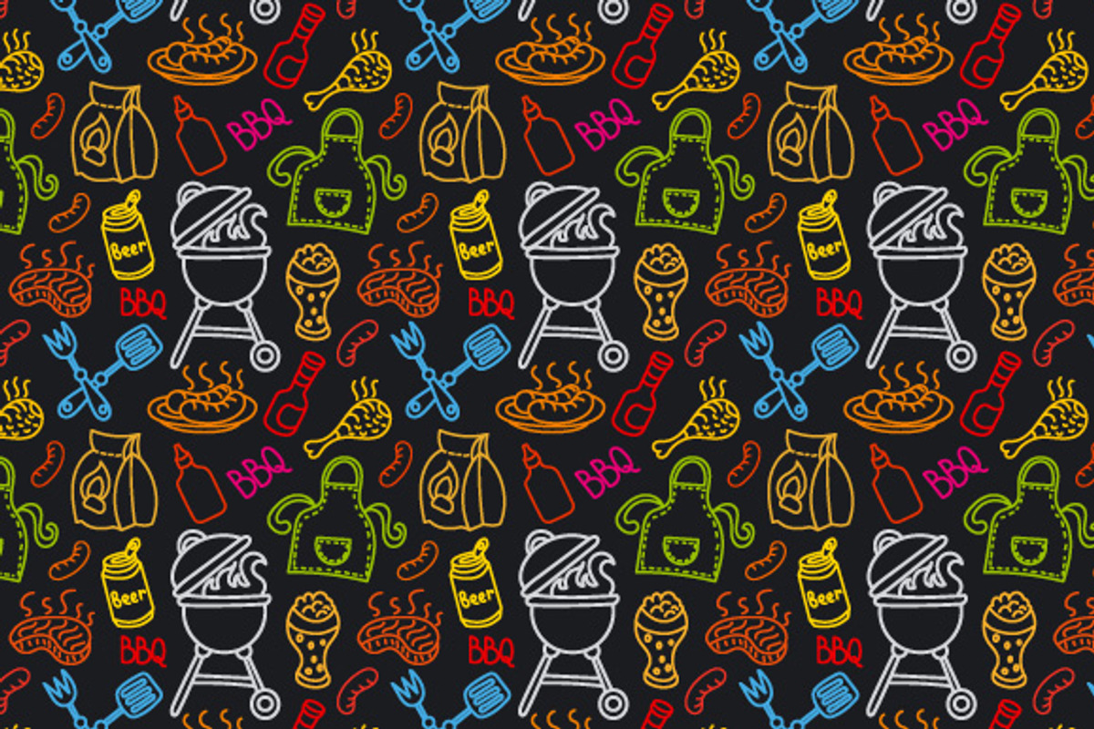 Barbecue Seamless Patterns, a Pattern Graphic by Oleg Tokarev Art (Photo 5 of 5)