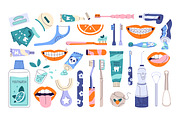 Tooth care set, patterns, banner, a Healthcare Illustration by PaperTrident (Thumbnail 1 of 7)