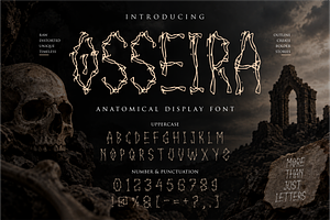Osseira - Anatomical Display Font