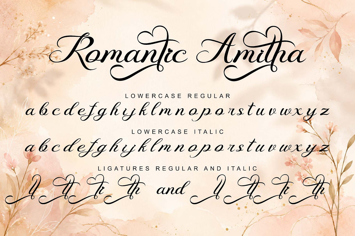 Romantic Amitha, a Handwritten Font by Yoga Letter (Photo 8 of 11)